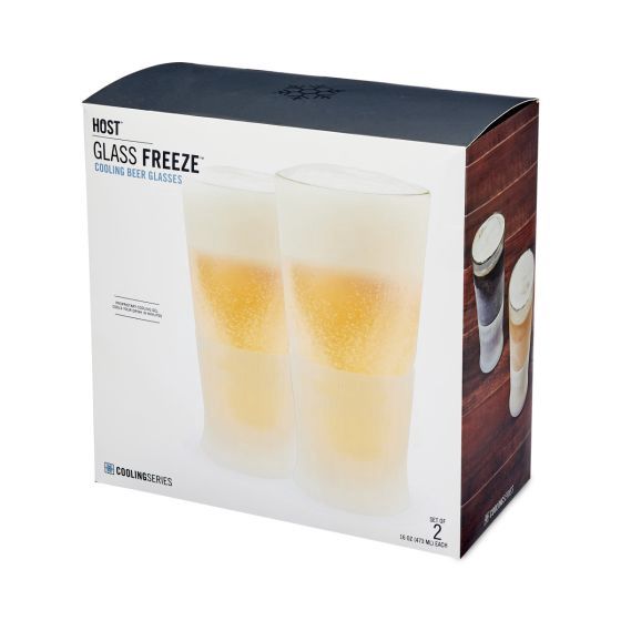 GLASS BEER FREEZE 2PK