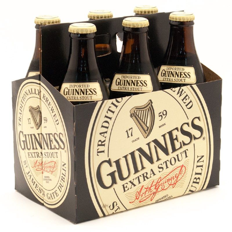 GUINNESS EXTRA STOUT 6PK BTL