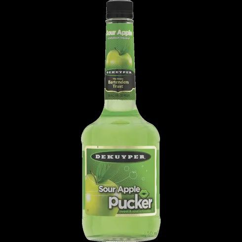 DEKUYPER PUCKER SOUR APPLE SCHNAPPS 750ML
