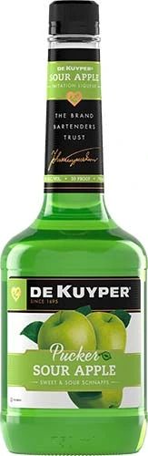 DEKUYPER PUCKER SOUR APPLE SCHNAPPS 750ML