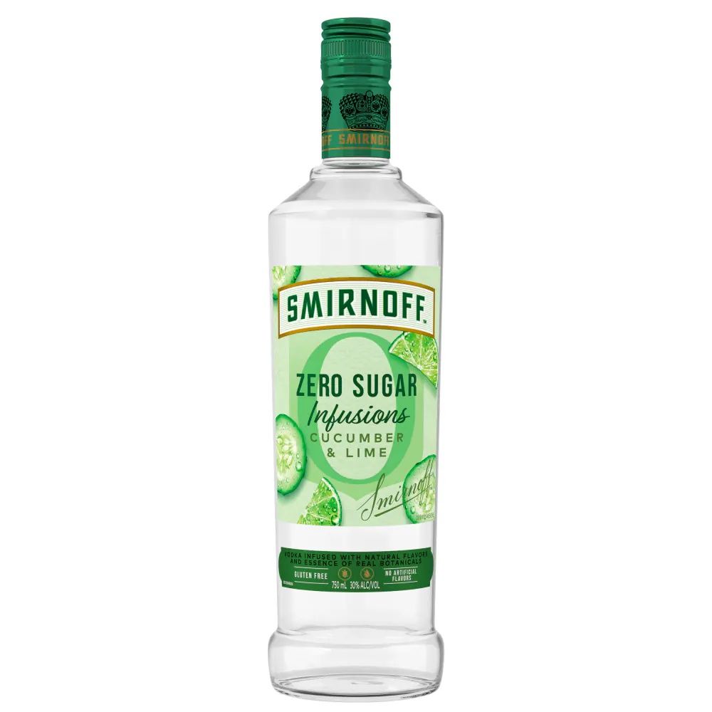 SMIRNOFF ZERO CUCUMBER LIME 750ML