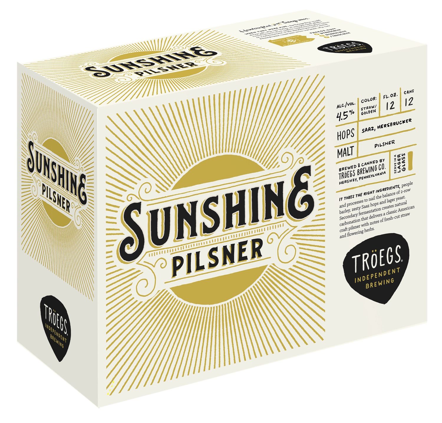 TROEGS SUNSHINE PILSNER 12PK CAN