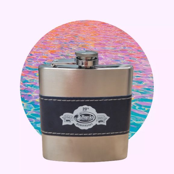 BWS 20TH ANNIVERSARY FLASK 6OZ