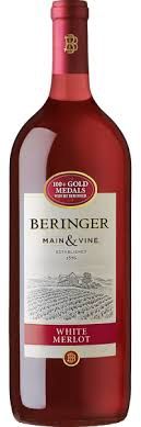 BERINGER MAIN &amp; VINE WHITE MERLOT 1.5L