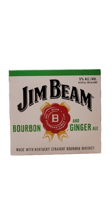 JIM BEAM BOURBON &amp; GINGER 4PK