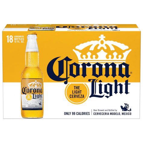 CORONA LIGHT 18PK 12OZ CAN