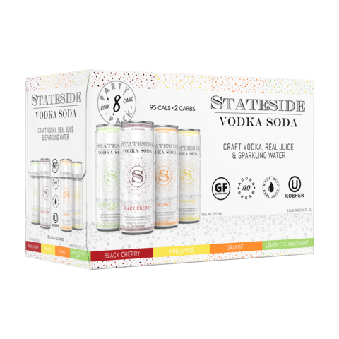 STATESIDE VODKA SODA 8PK