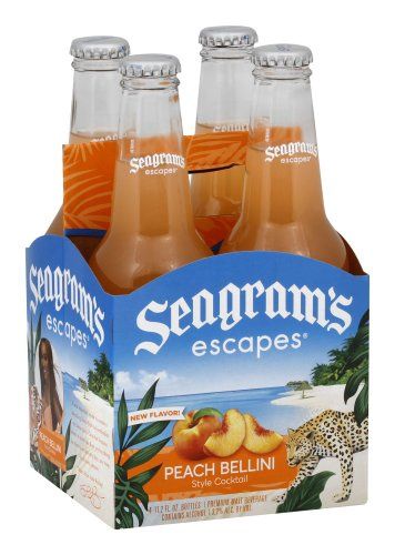SEAGRAMS PEACH BELLINI 4PK BTL