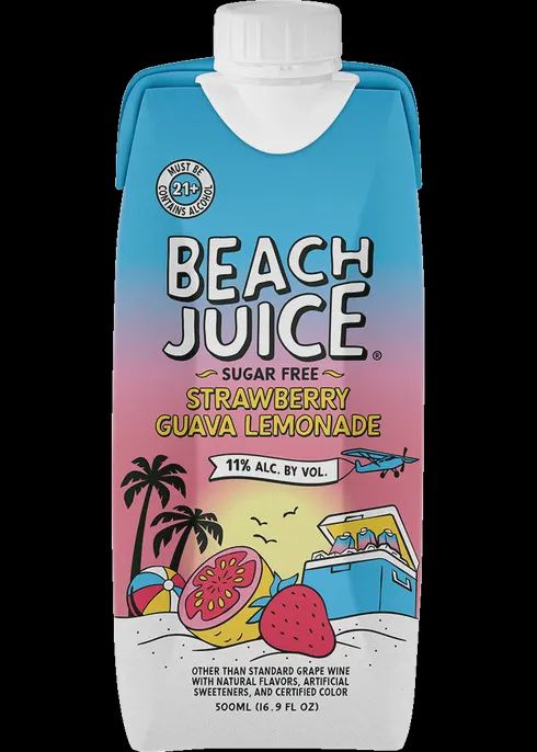 BEACH JUICE STRAWBERRY GUAVA LEMONADE 500ML