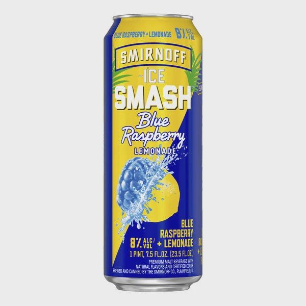 SMIRNOFF SMASH BLUE RASPBERRY 23.5OZ