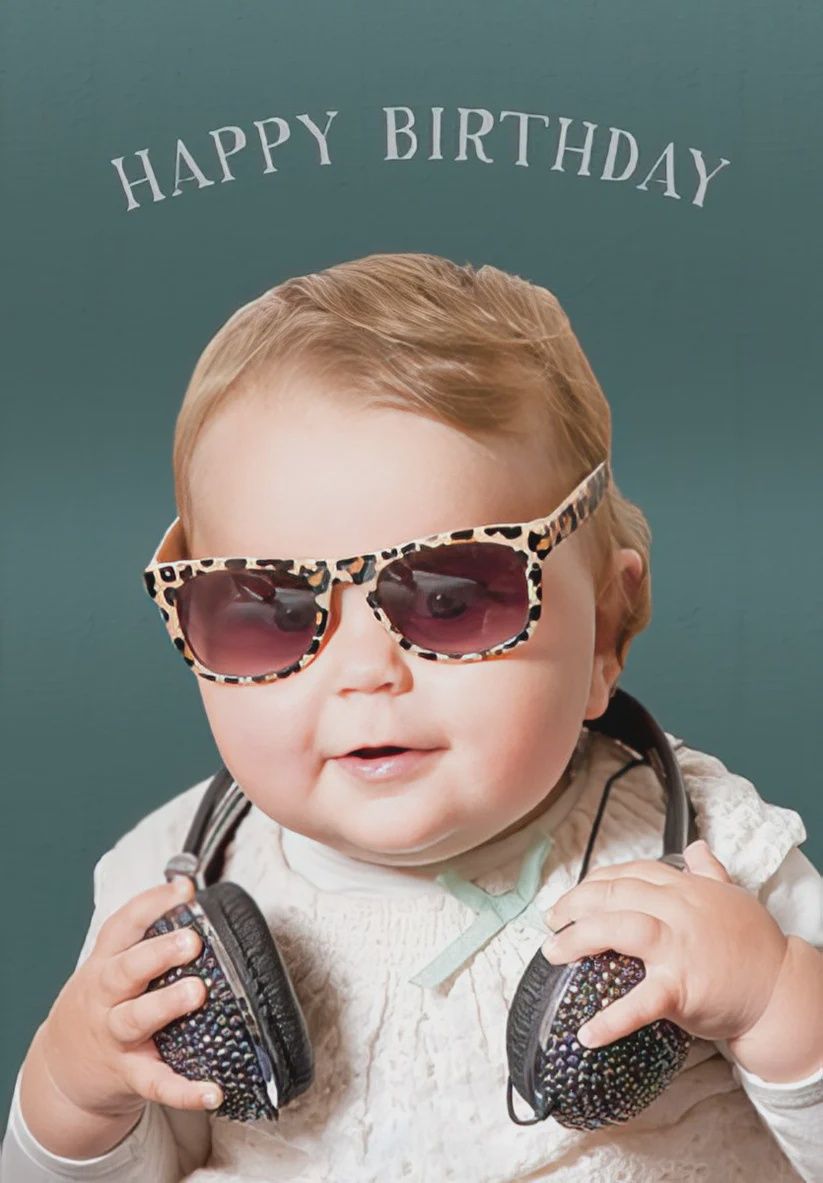 HAPPY BIRTHDAY (BABY IN SUNGLASSES)