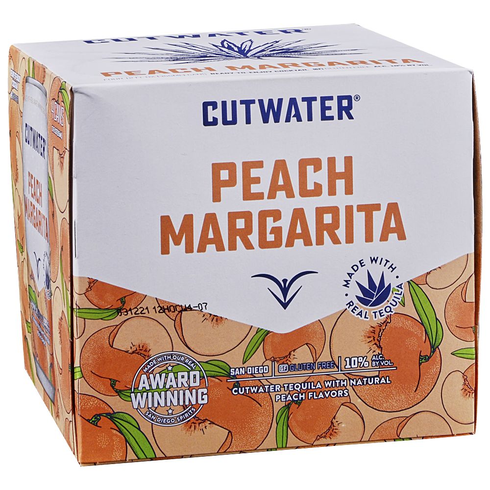 CUTWATER PEACH MARGARITA 4PK