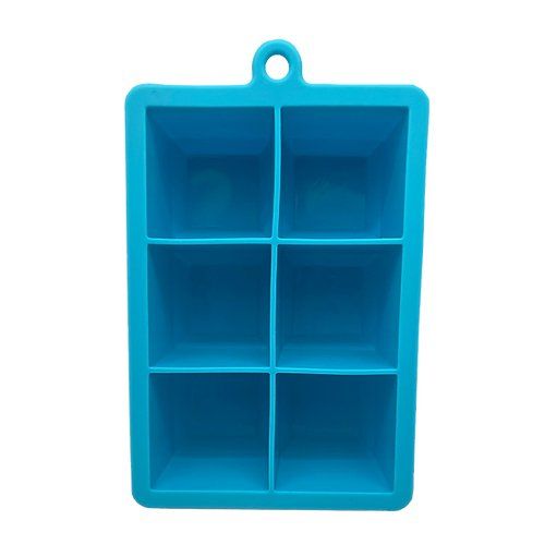KOLORAE SILICONE ICE TRAY 6 CUBES ASSORTED COLORS, Color: BLUE