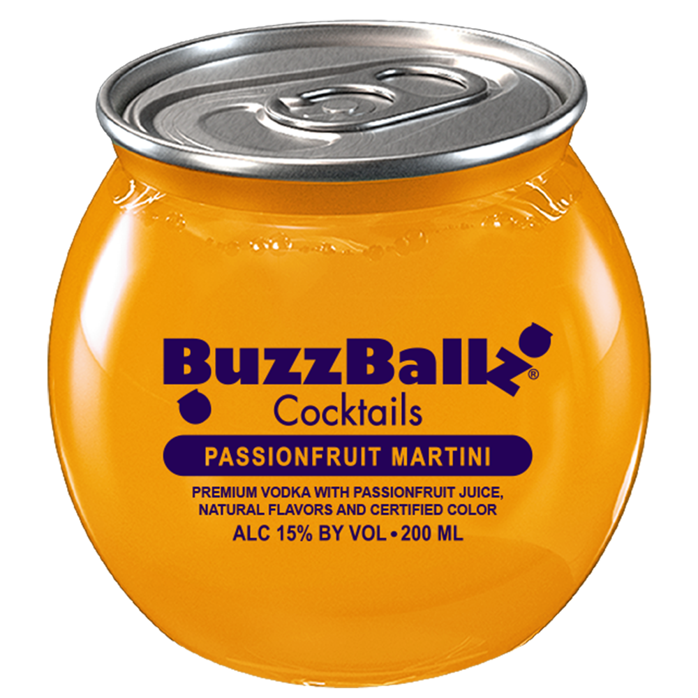 BUZZBALLZ PASSIONFRUIT MARTINI SPIRITS COCKTAIL 200ML