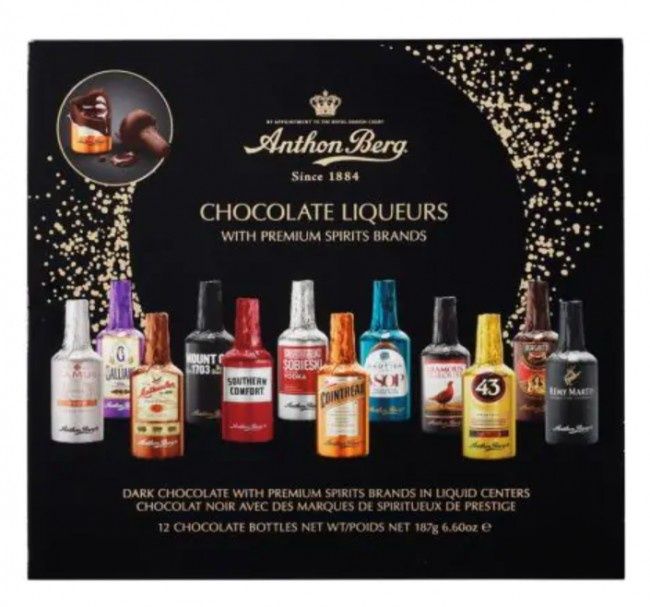 ANTHON BERG ASSORTED LIQUEUR CHOCOLATES 12CNT BOX