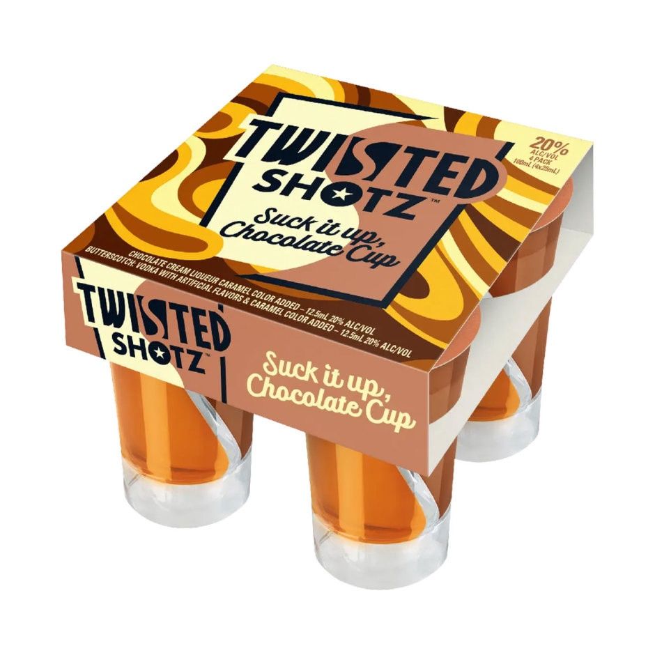 TWISTED SHOTZ SUCK IT UP CHOCOLATE CUP 4PK