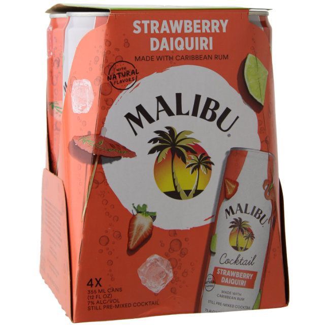 MALIBU COCKTAILS STRAWBERRY DAIQUIRI 4PK