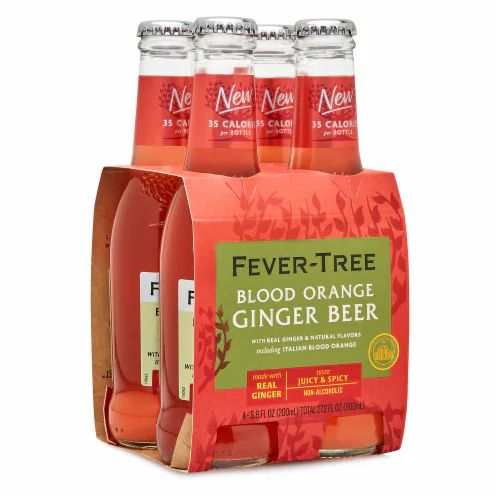FEVER TREE BLOOD ORANGE GINGER BEER 4PK