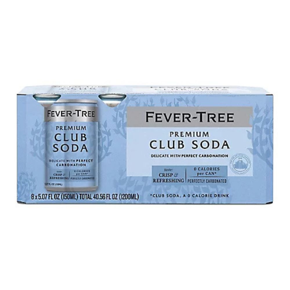 FEVER TREE CLUB SODA 8PK CANS