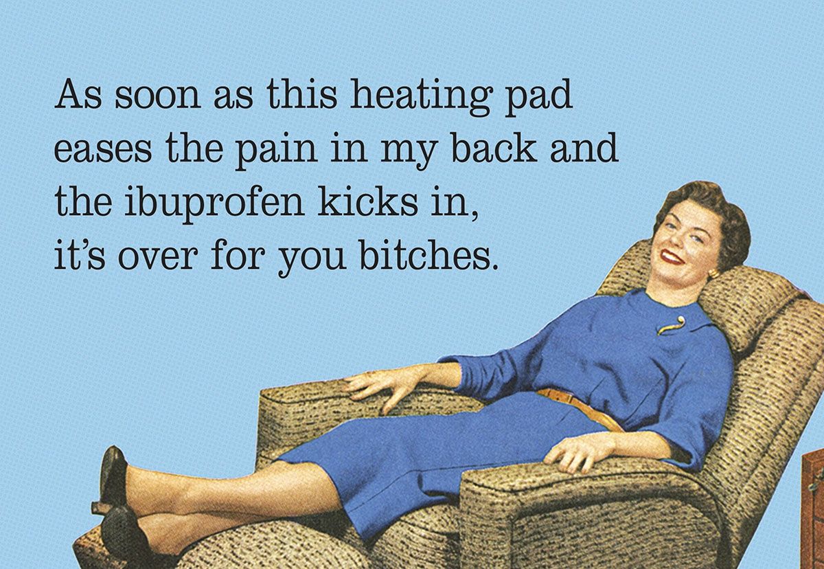 As soon as this heating pad eases the pain in my back