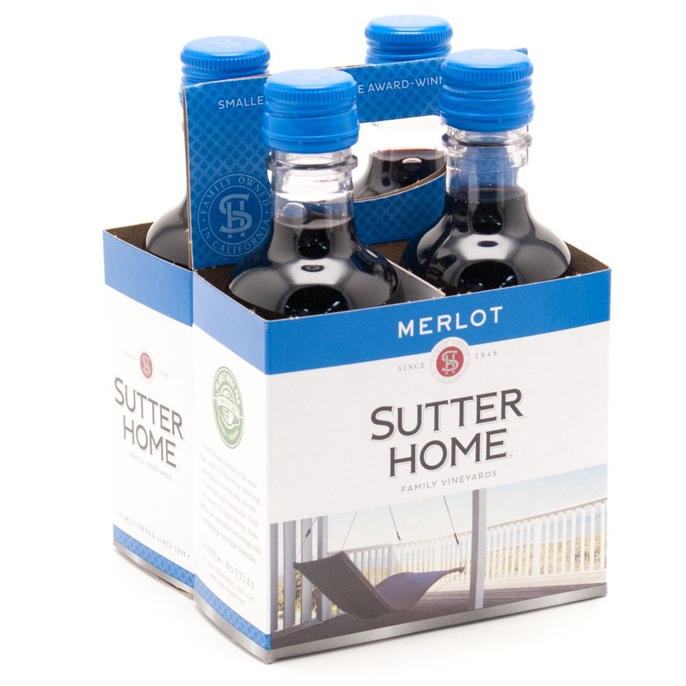 SUTTER HOME MERLOT 4PK