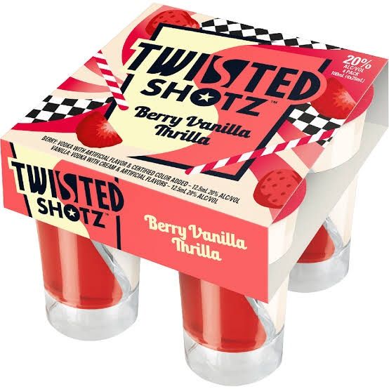 TWISTED SHOTZ BERRY VANILLA THRILLA 4PK