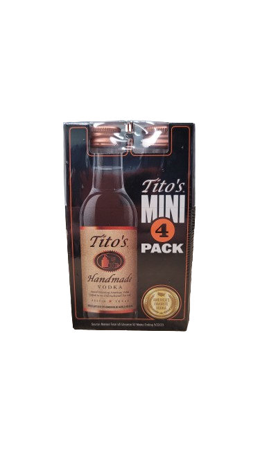 TITOS VODKA 50ML 4PK