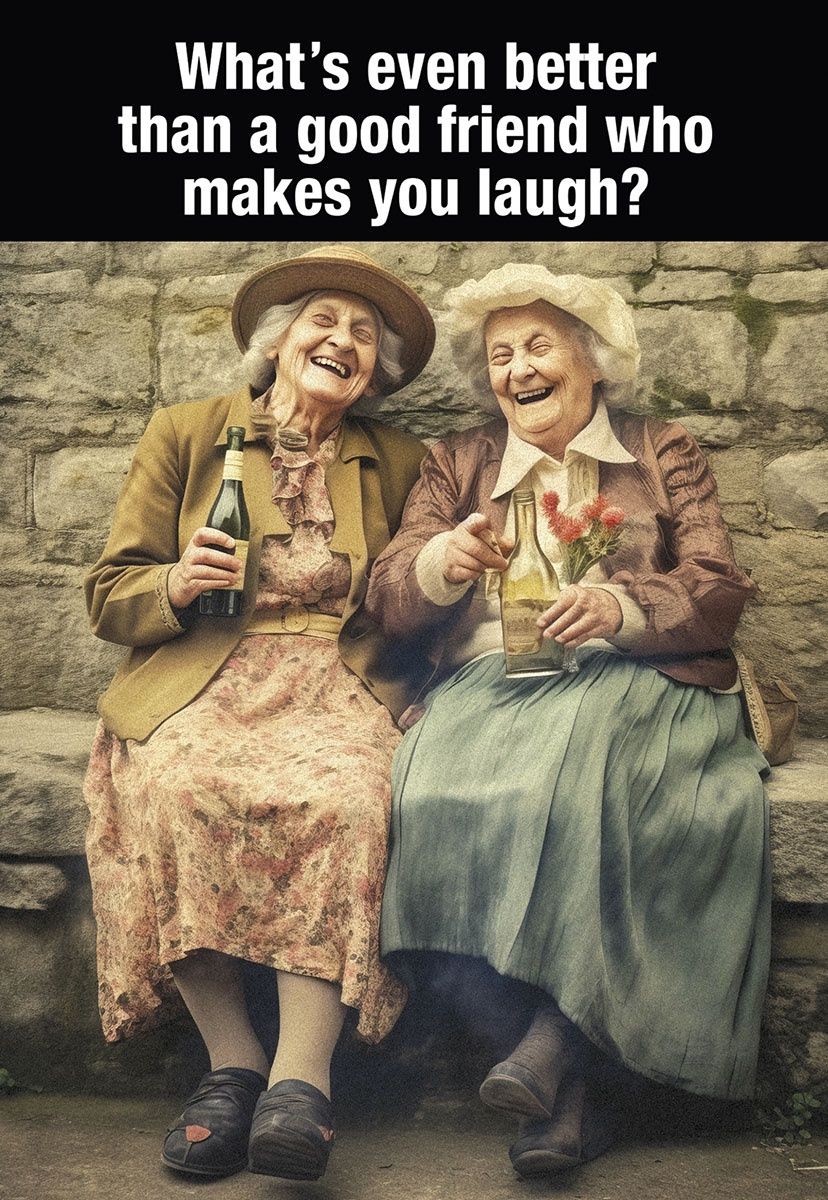 WHAT'S EVEN BETTER THAN A GOOD FRIEND WHO MAKES YOU LAUGH?