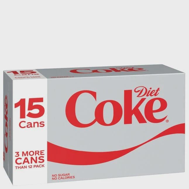 DIET COKE 15PK 12OZ, Size: 15 PACK