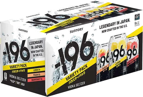 SUNTORY -196 VODKA SELTZER VARIETY 8PK