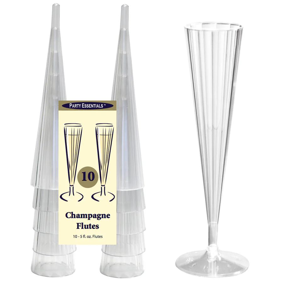 CHAMPAGNE FLUTE 10PK 5OZ