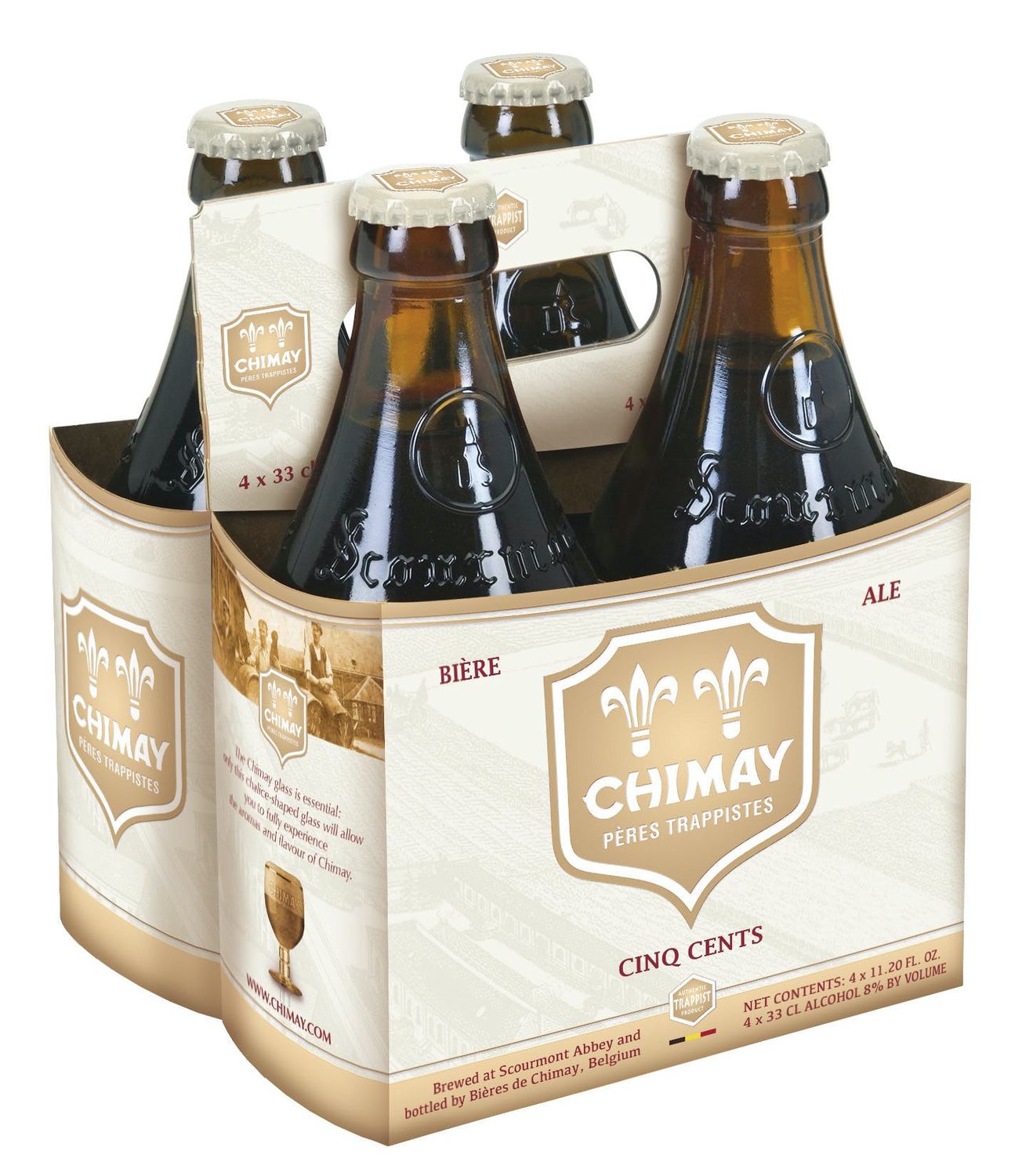 CHIMAY CINQ CENTS WHITE 4PK btls