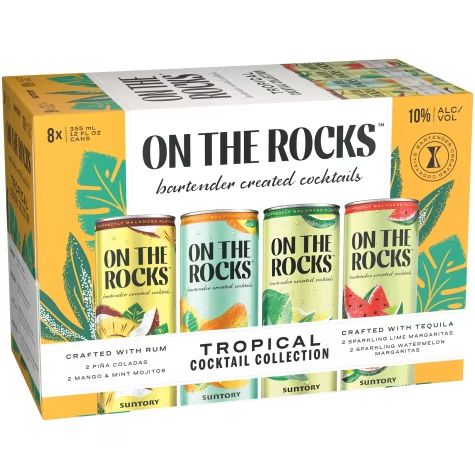 ON THE ROCKS RTD TROPICAL VARIETY 8PK
