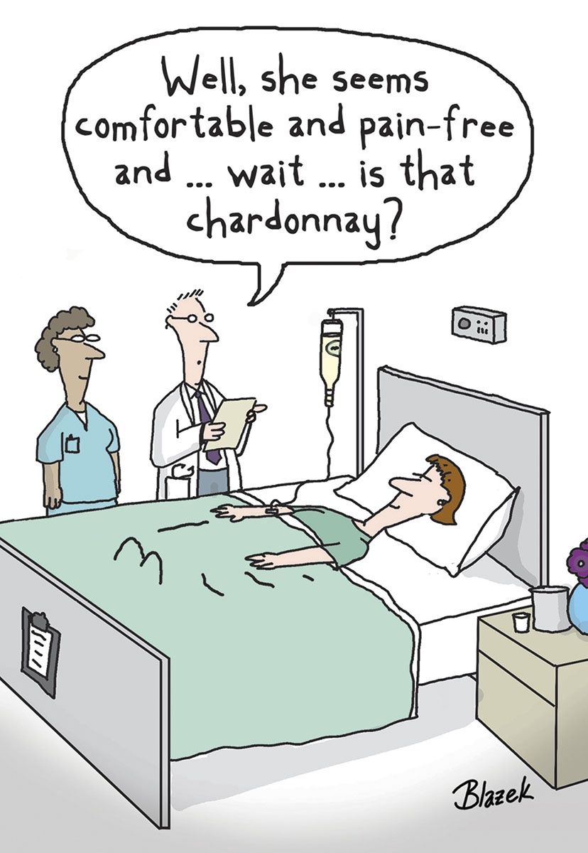 WELL, SHE SEEMS COMFORTABLE AND PAIN-FREE AND.....