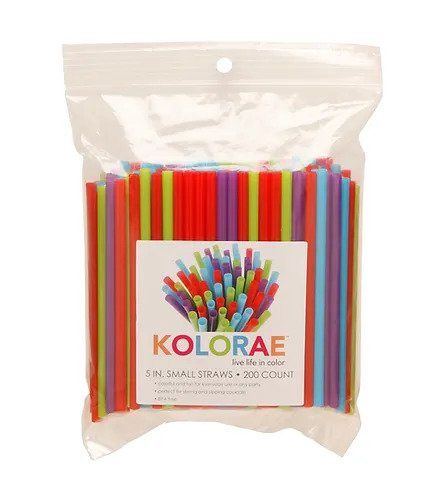 KOLORAE SMALL STRAWS 200PK