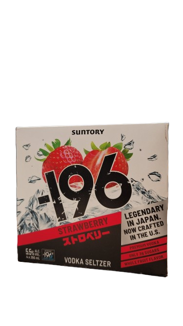SUNTORY -196 STRAWBERRY SELTZER 4PK