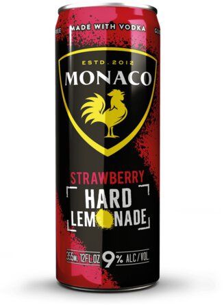 MONACO STRAWBERRY HARD LEMONADE 355ML