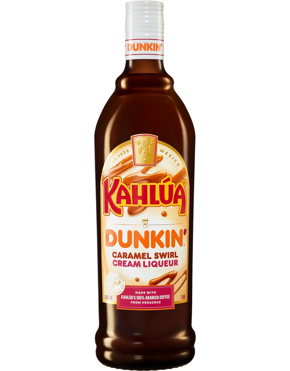 KAHLUA DUNKIN CARAMEL SWIRL CREAM LIQUEUR 750ML