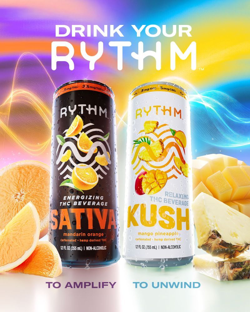 RYTHM KUSH MANGO 25MG 12OZ CAN SINGLE