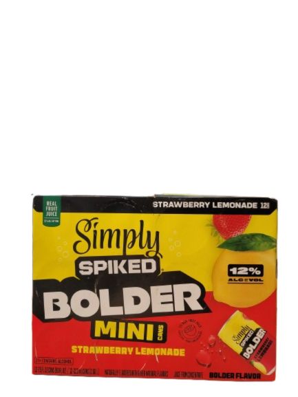 SIMPLY SPIKED BOLDER LEMONADE STRAW 12PK 7.5OZ