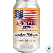 FREEDOM BREW AMERICAN WHITE ALE 6PK CAN