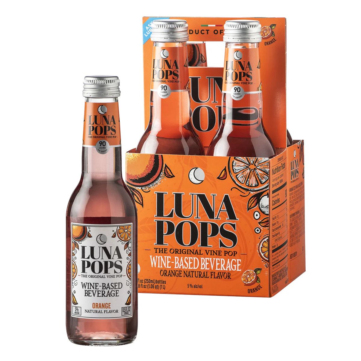LUNA POPS ORANGE 4PK