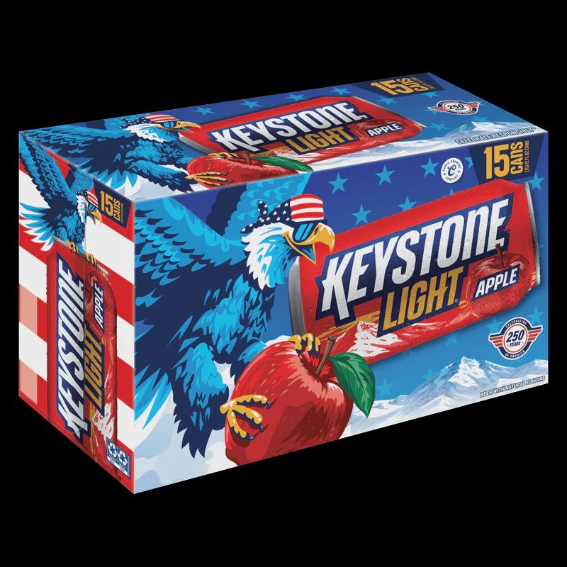 KEYSTONE LIGHT APPLE 15PK CAN