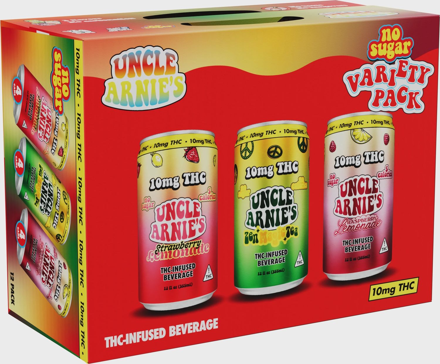 UNCLE ARNIE'S NO SUGAR VARIETY THC 12PK