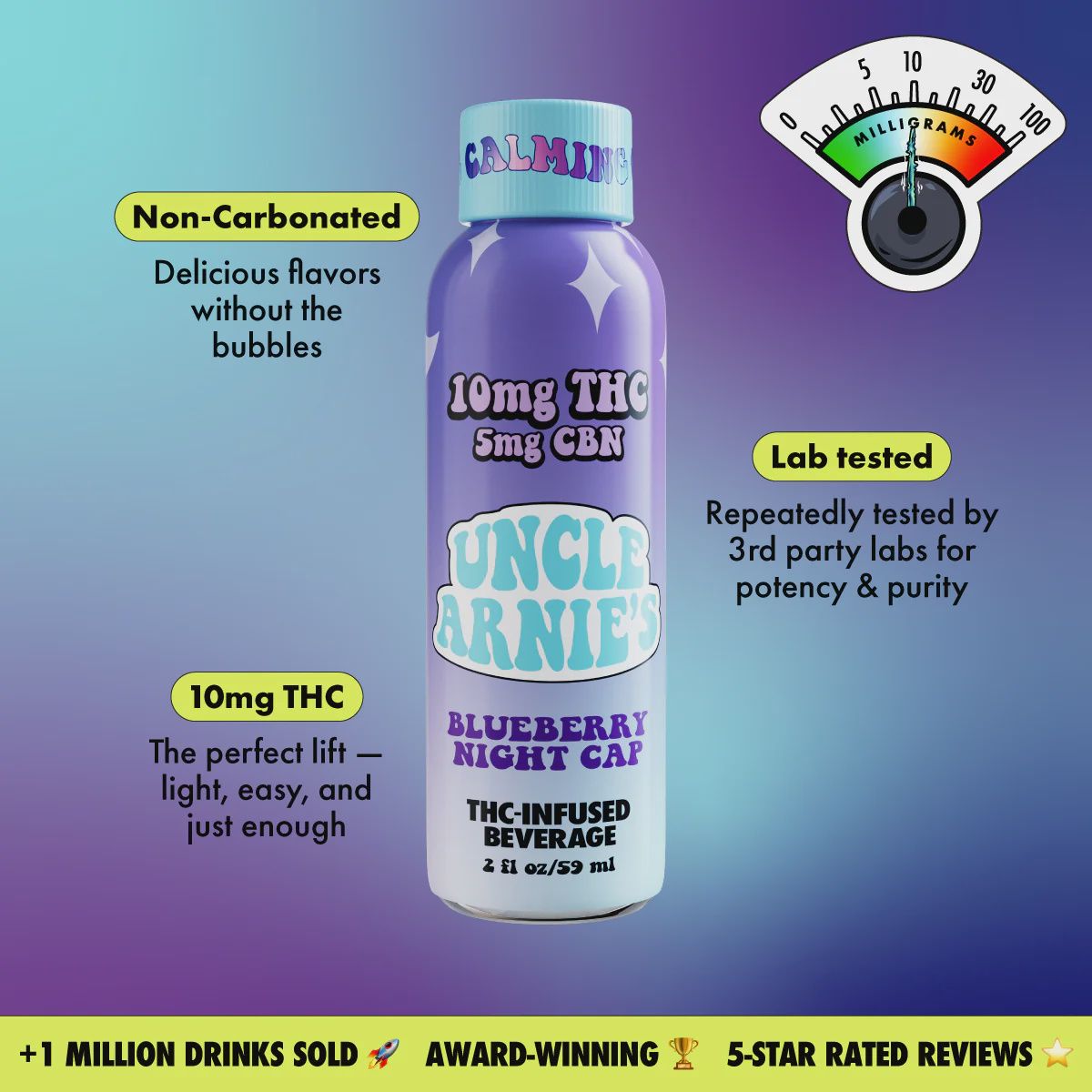UNCLE ARNIE'S BLUEBERRY NIGHT CAP THC 2OZ