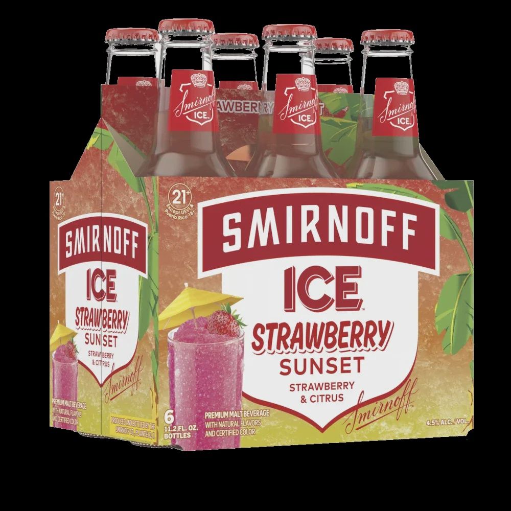SMIRNOFF ICE STRAWBERRY SUNSET 6PK BTL