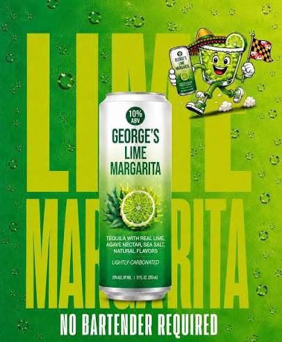 GEORGE'S LIME MARGARITA 4PK CAN