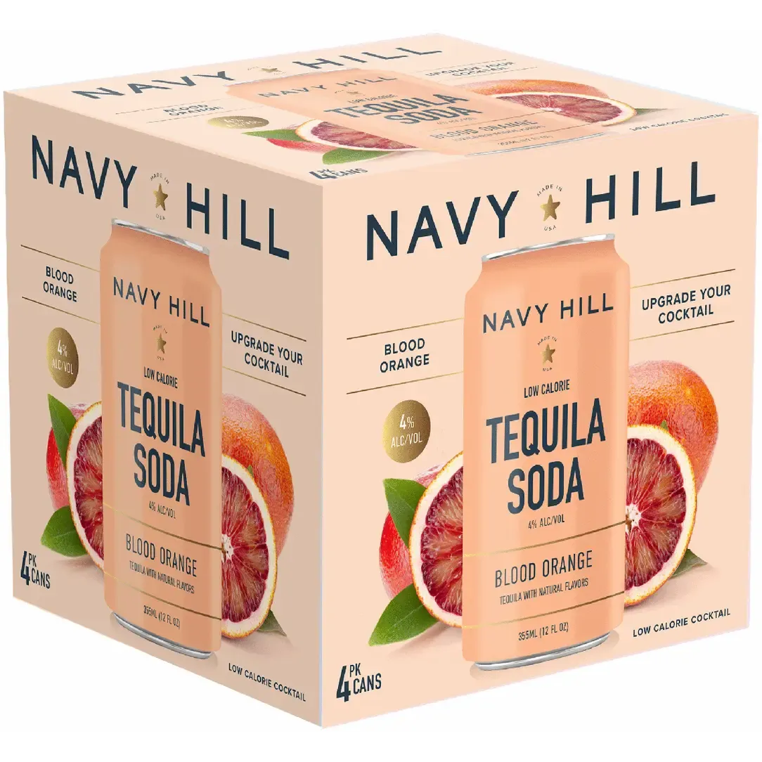 NAVY HILL BLOOD ORANGE SODA 4PK