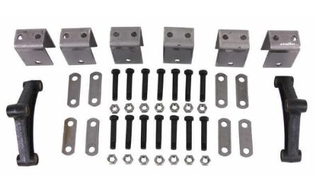 Tandem-Axle Trailer Hanger Kit for Double Eye Springs - 3-1/4" Tall Front/Center/Rear