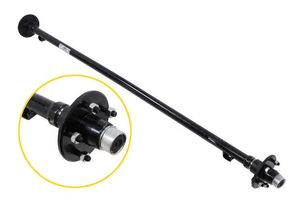 Trailer Axle with Idler Hubs - 5 on 4-1/2 Bolt Pattern - 72" Long - 2,000 lbs E37YR